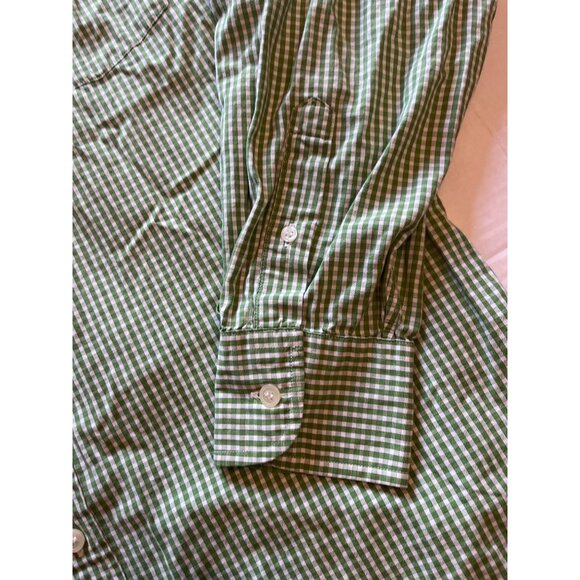 J.Crew Mens Green & White Gingham Long Sleeve Button-Up Shirt L - Picture 7 of 11